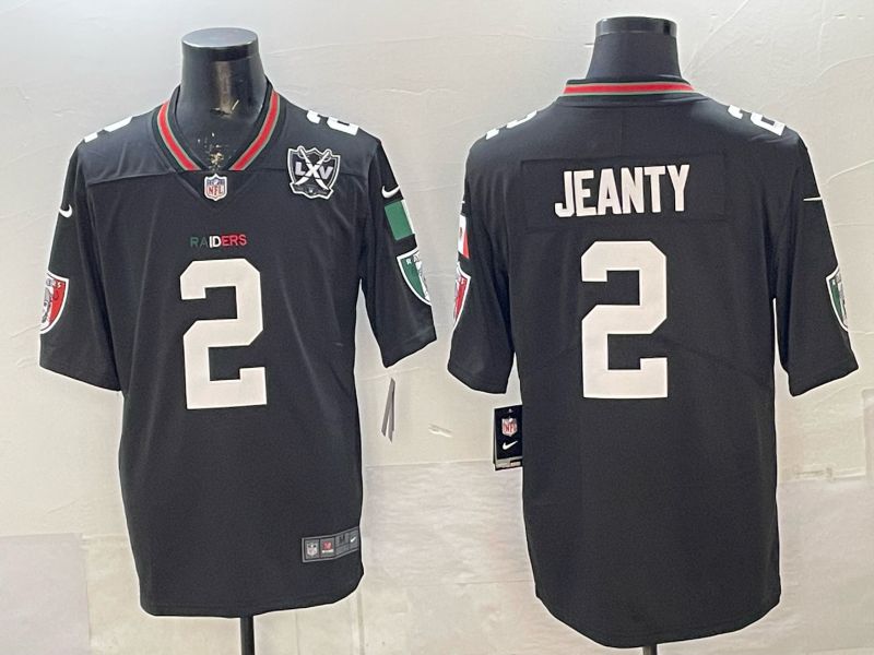 Men 2026 Nike Oakland Raiders #2 Jeanty Black 2th generation Throwback Limited NFL Jersey 002